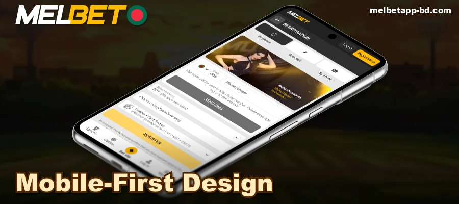 Melbet app interface for players from Bangladesh